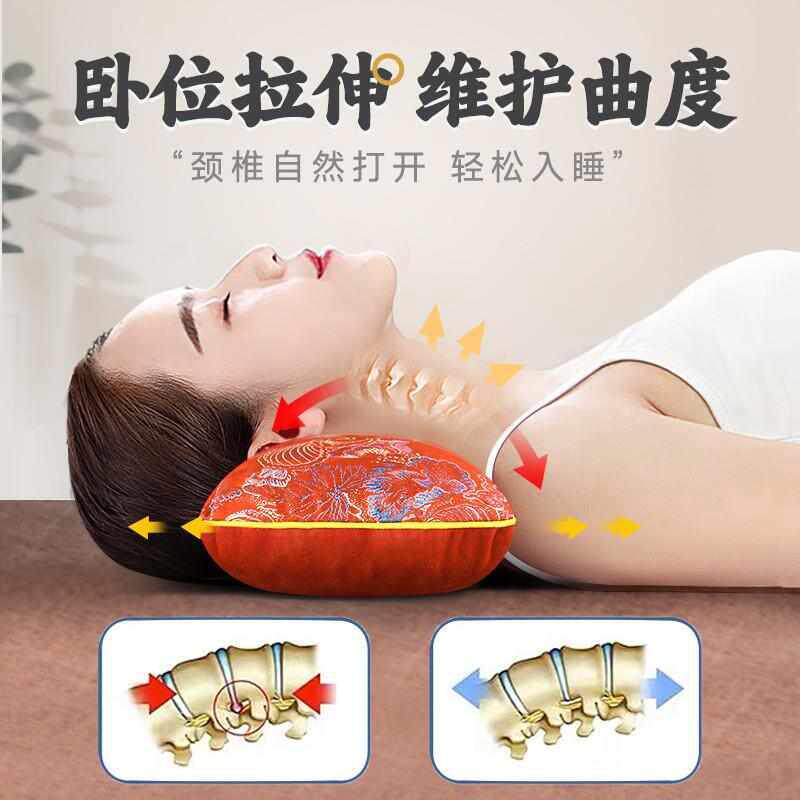 艾草加热颈椎枕头护颈椎睡觉专用腰枕骨头助睡眠肩颈电热敷护颈枕