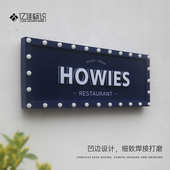 户外灯箱广告牌发光球泡造型招牌门头防水展示牌磨砂烤漆设计感