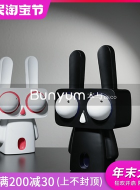 简约动物摆件创意公仔桌面装饰G品样板间儿童房玄关软装