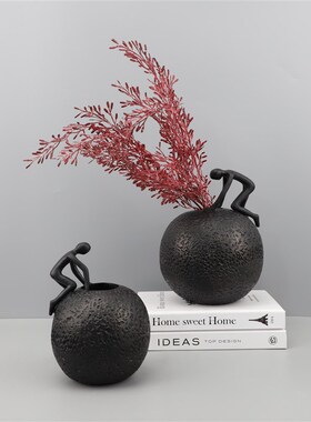 欧式创意插花花瓶摆件客厅卧室玄关书房I样板间桌面花器家居装饰