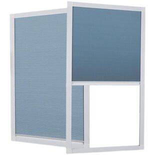 带框免打孔百叶内倒内p开窗窗帘遮阳厨房浴室防水全遮光玻璃蜂巢