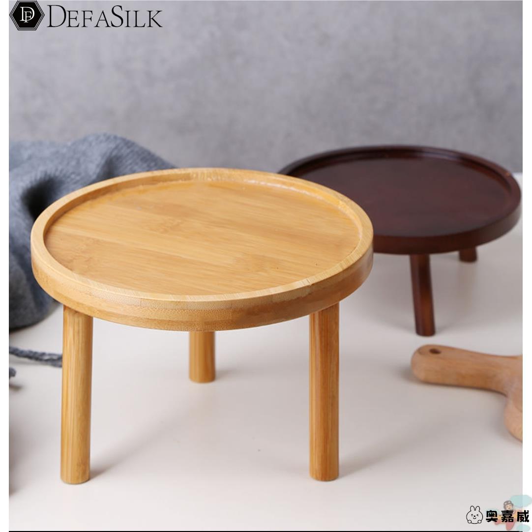 花盆底座托架实木茶壶花瓶石头奇石香炉木托盘P架圆形摆件座实木