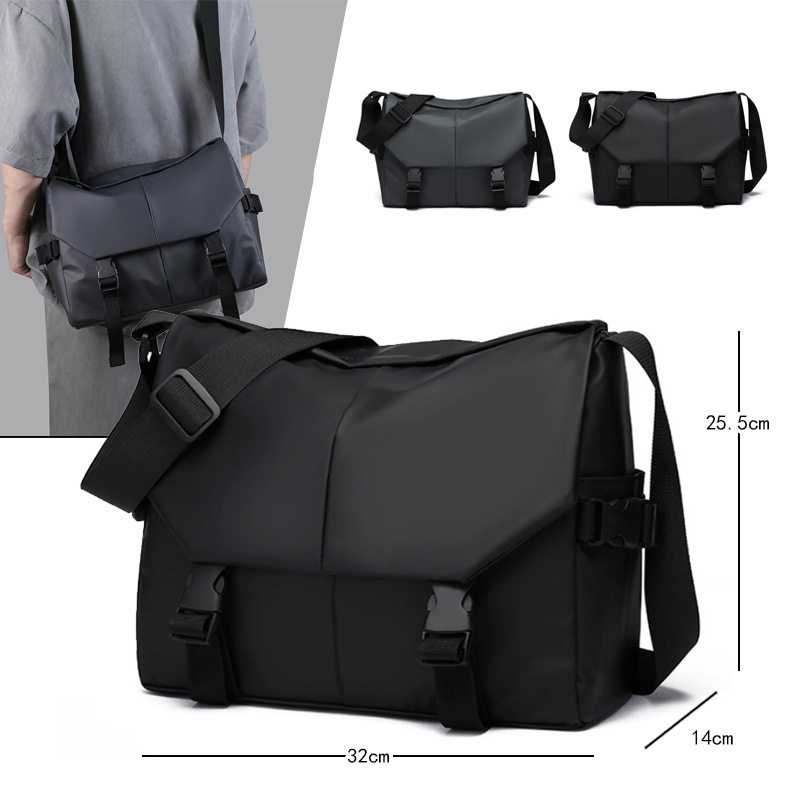 仅亏一天新款 男士单肩包高级感大容量斜挎包休闲包包通勤防水皮