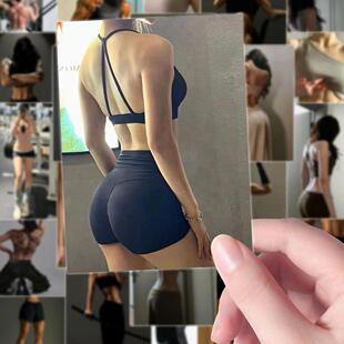 健身女孩贴纸120张力量感肌肉好身材减肥动力氛围感贴画笔记本贴