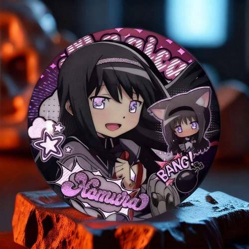 魔法少女小圆周边自制反光动漫吧唧晓美焰巴麻美二次元谷子送礼