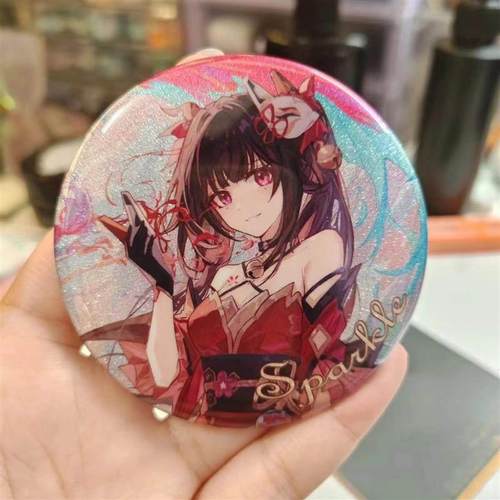 崩坏星穹铁道卡花火75mm徽章银葱吧唧谷子周边马口铁胸针闺蜜礼物