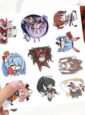 180Q版碧蓝航线可爱卡通表情贴纸游戏周边手账手机装饰高清贴画