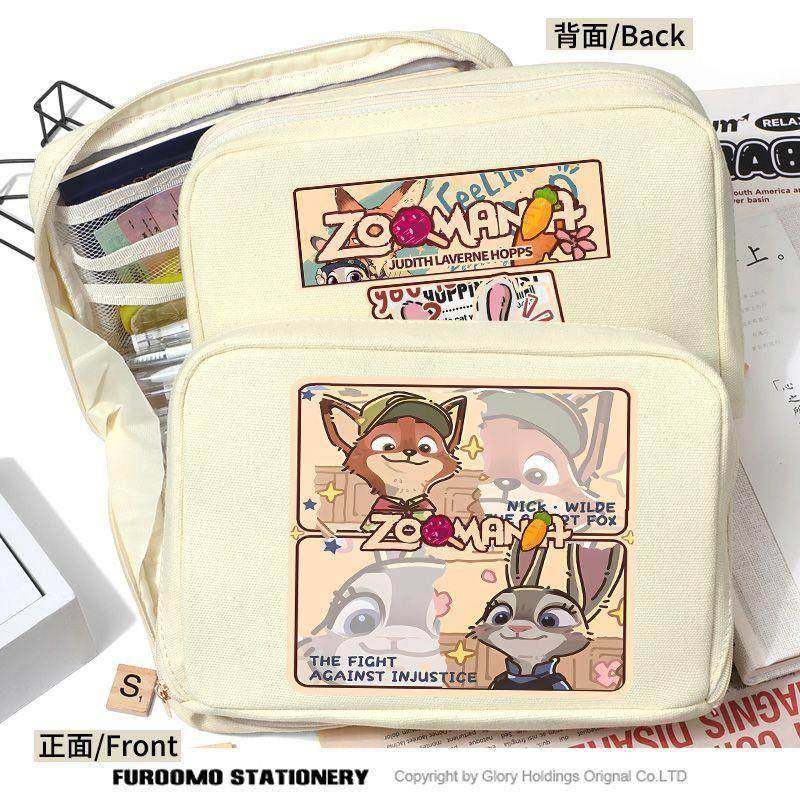 疯狂动物城周边 动漫 收纳包 尼克狐 兔子朱迪 可爱 笔袋 文具袋