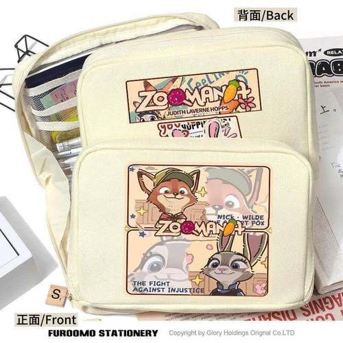 疯狂动物城周边 动漫 收纳包 尼克狐 兔子朱迪 可爱 笔袋 文具袋