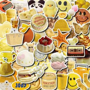 60张Ins黄油麪包iPad手机保护壳电脑高颜值装饰diy防水手账贴画素