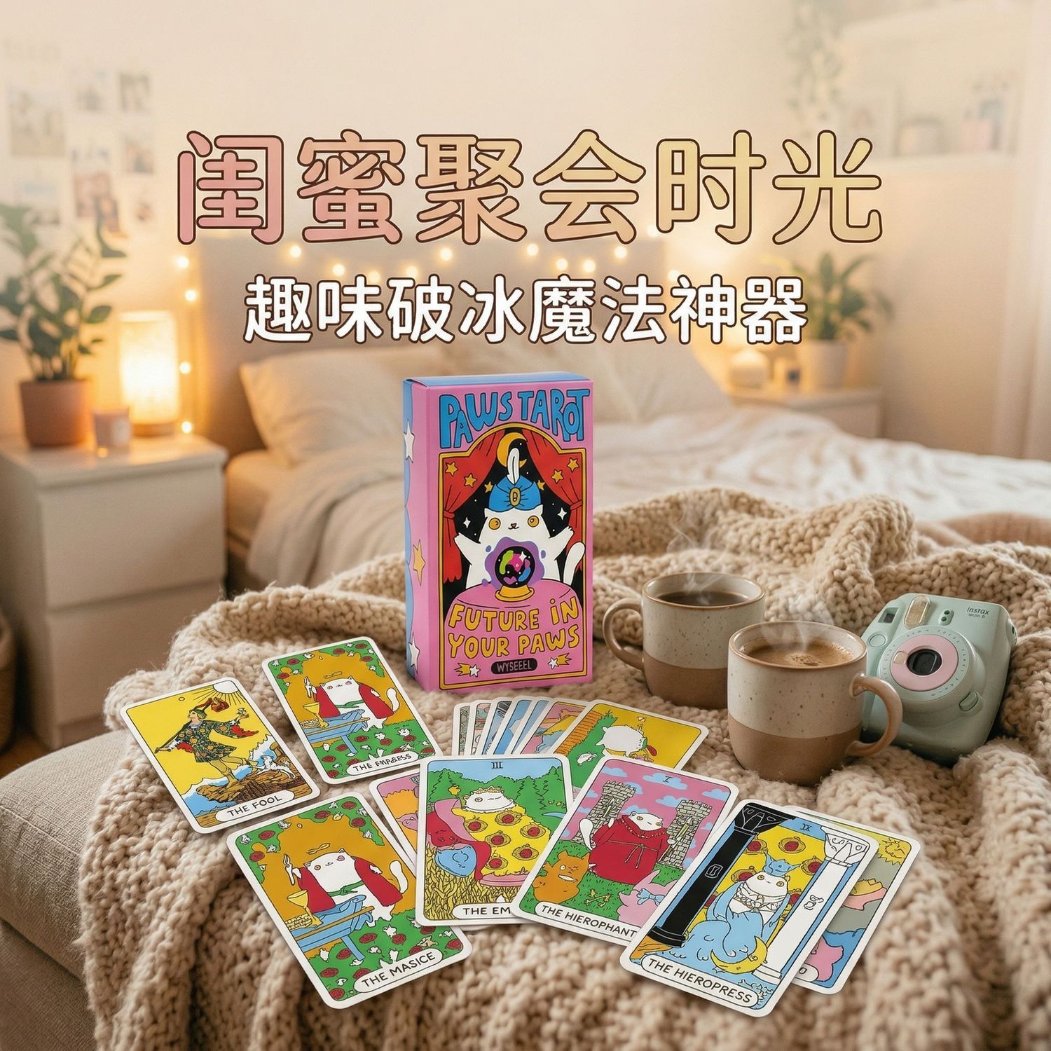 魔咒猫爪塔牌可爱治愈初级桌游