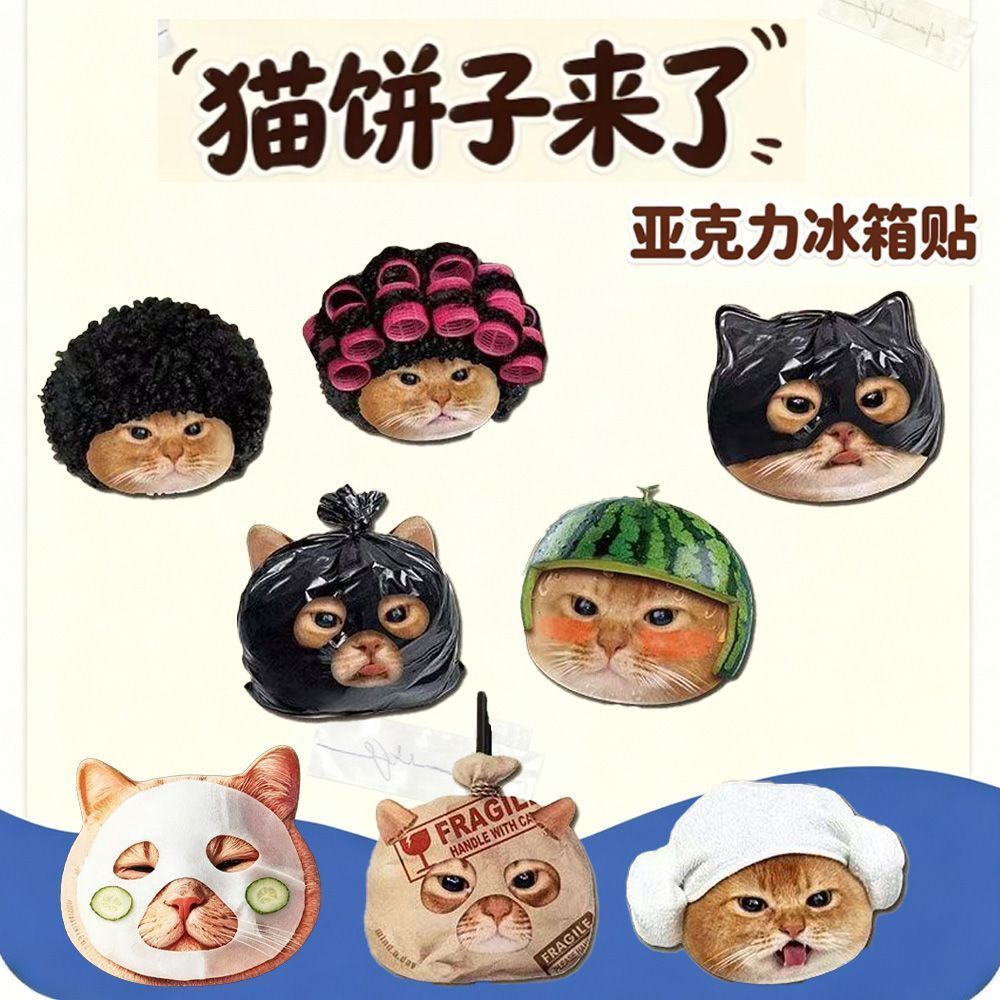 磁吸冰箱贴自制猫咪冰箱贴装饰家电饰品居家送朋友礼物