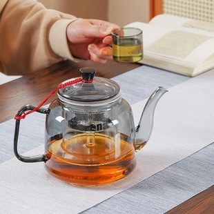 泡茶壶家用电陶炉耐热玻璃蒸茶壶煮茶器蒸汽煮茶壶黑茶普洱烧水壶