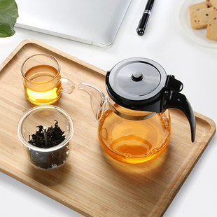 精至家用全玻璃内胆飘逸杯泡茶壶大容量茶水分离过滤茶具套装