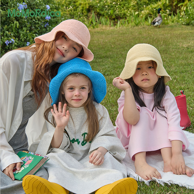 Momordica新款2025夏季防晒遮阳帽编织草帽大帽檐户外出