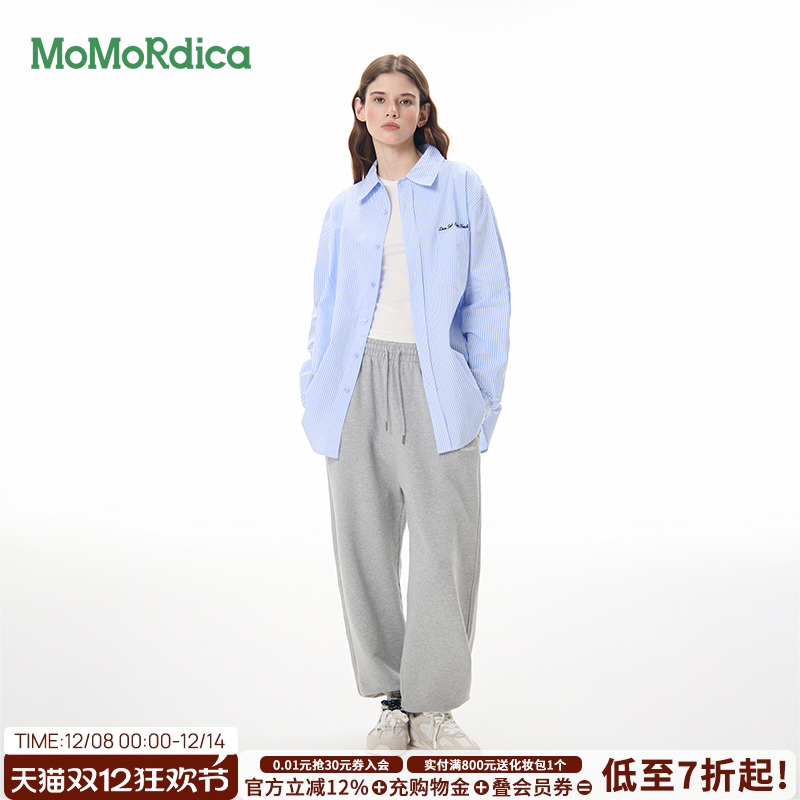 Momordica新款翻领休闲纯棉衬衣