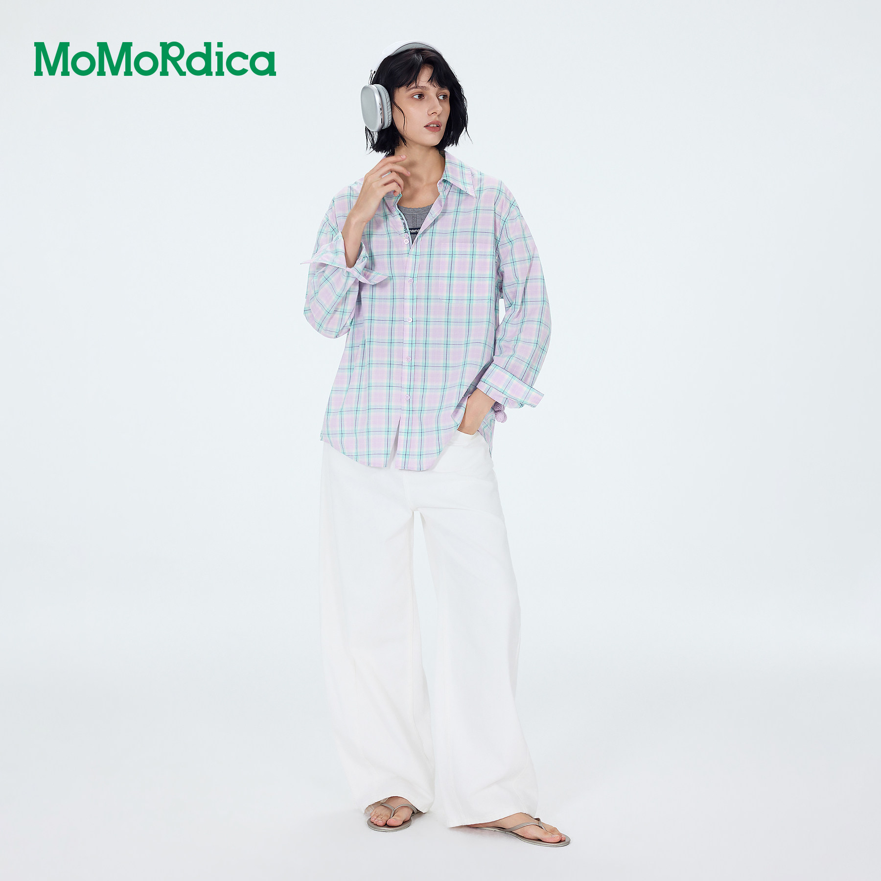Momordica长袖衬衣/背心/休闲长裤