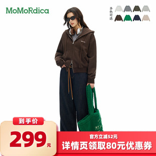 【所有女生的衣橱直播间】Momordica简约休闲拉链连帽卫衣外套