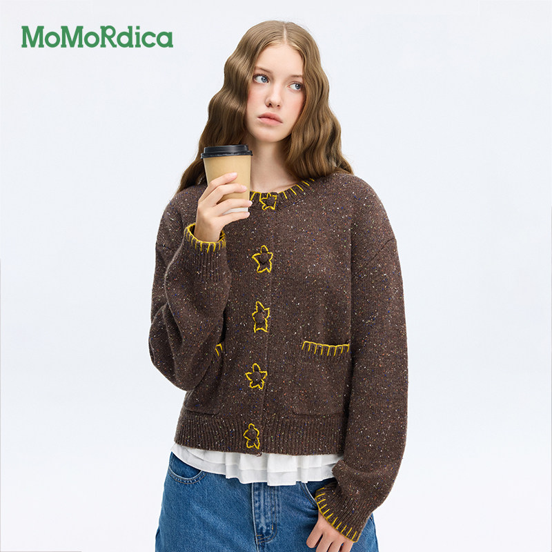 Momordica毛衣开衫/圆领毛衣