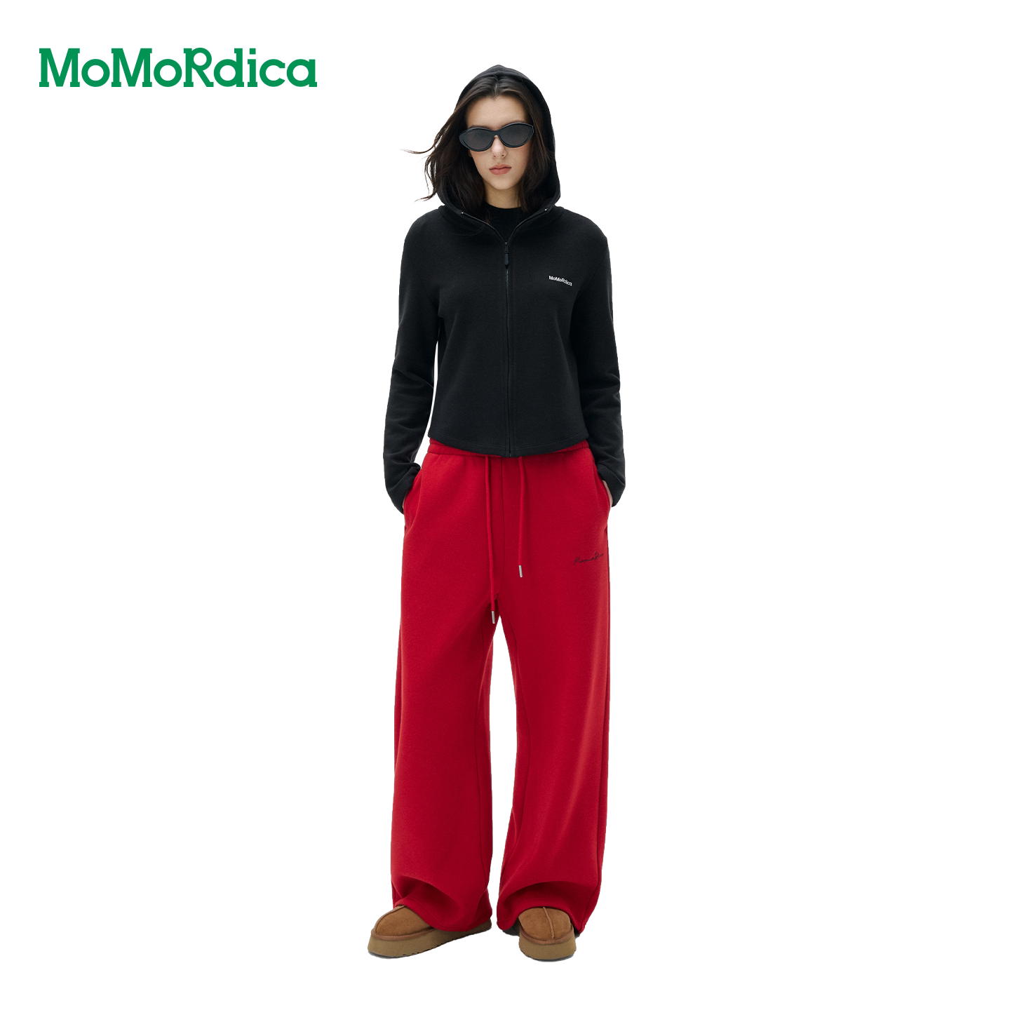 Momordica休闲百搭加绒保暖休闲长裤