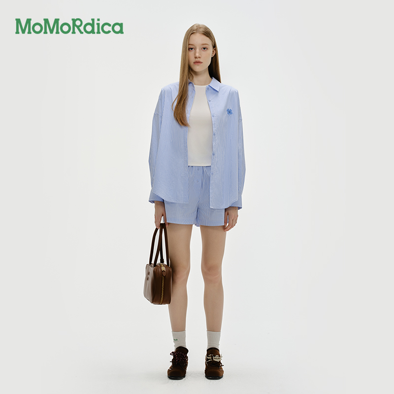 Momordica新款2025秋季条纹衬衫