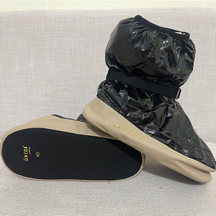 5折！swiga老款羽绒靴偏大2码中筒女芭蕾舞鞋成人儿童加厚保暖