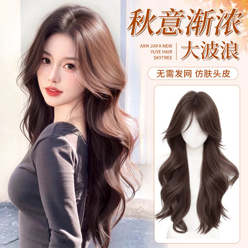 免发网大波浪卷发补发片