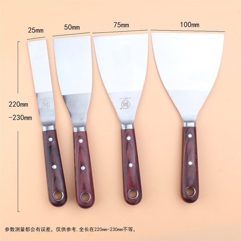 福冈不锈钢铲刀清洁刀工具抢刀锵刀地面产刀水泥铲加厚型铲子装修