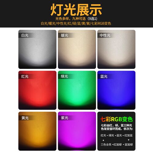 led喷泉灯防水七彩涌泉灯景观灯水下灯水池鱼池12V24V低压中孔灯