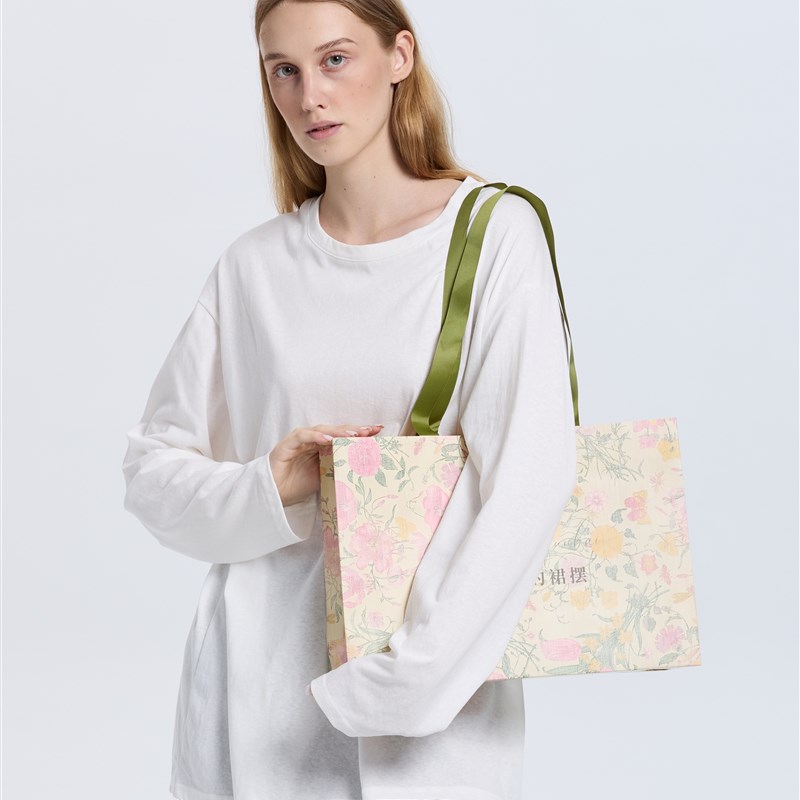 服装店手提袋定制女装店用纸袋子定做花色高档装衣服包装袋购物袋