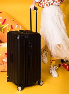 方胖子紫色行李箱女26寸网红万向轮拉杆箱32寸拉链密码旅行箱子男
