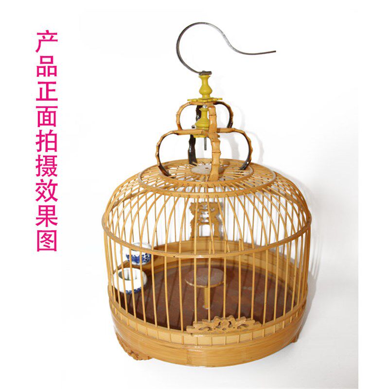 特价包邮精品百灵鸟笼竹制鸟笼竹子鸟笼竹鸟笼竹节鸟笼百灵鸟笼子