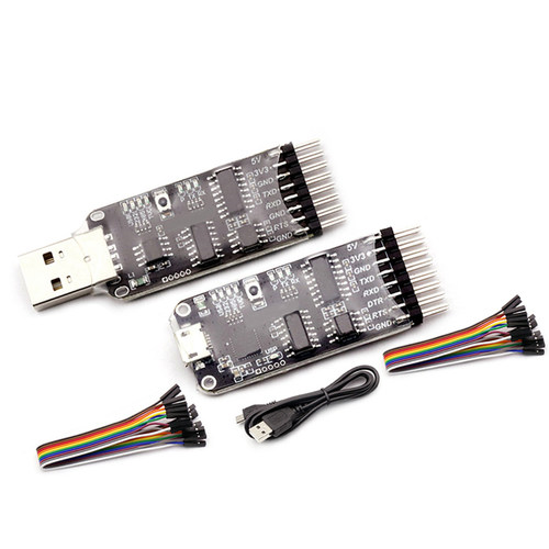 CP2102 CH340 USB转TTL RS485 RS232全互通十合一多功能串口模块