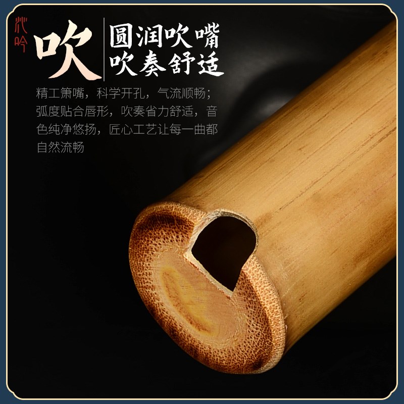 初学入门短箫乐器专业演奏F紫竹洞箫笛八六孔G调古风黄玉竹萧随身