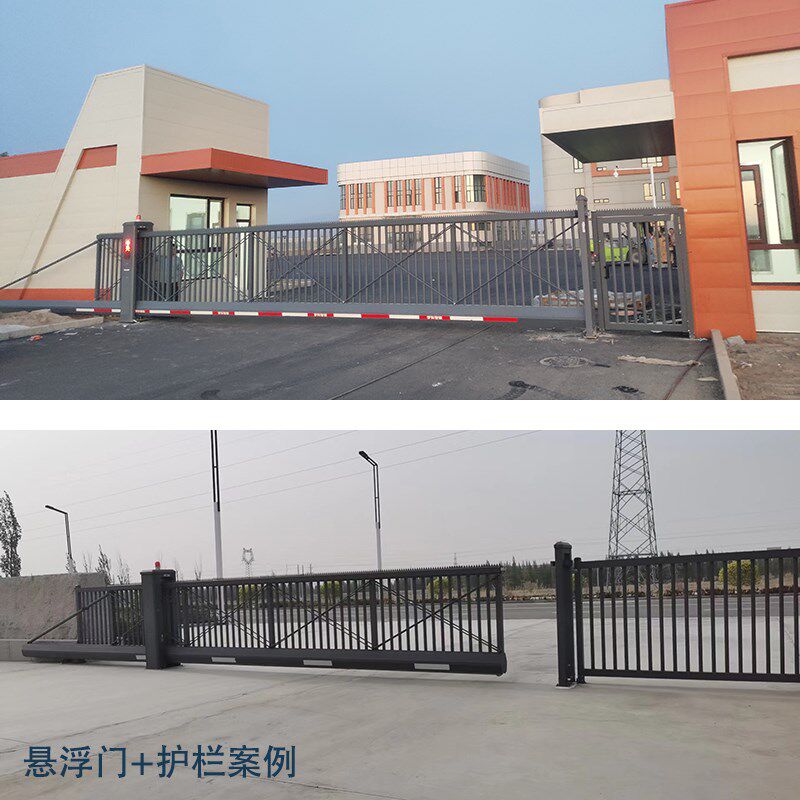 电动无轨悬浮门平移门铝合金直线门学校工厂单位大门不锈钢伸缩门