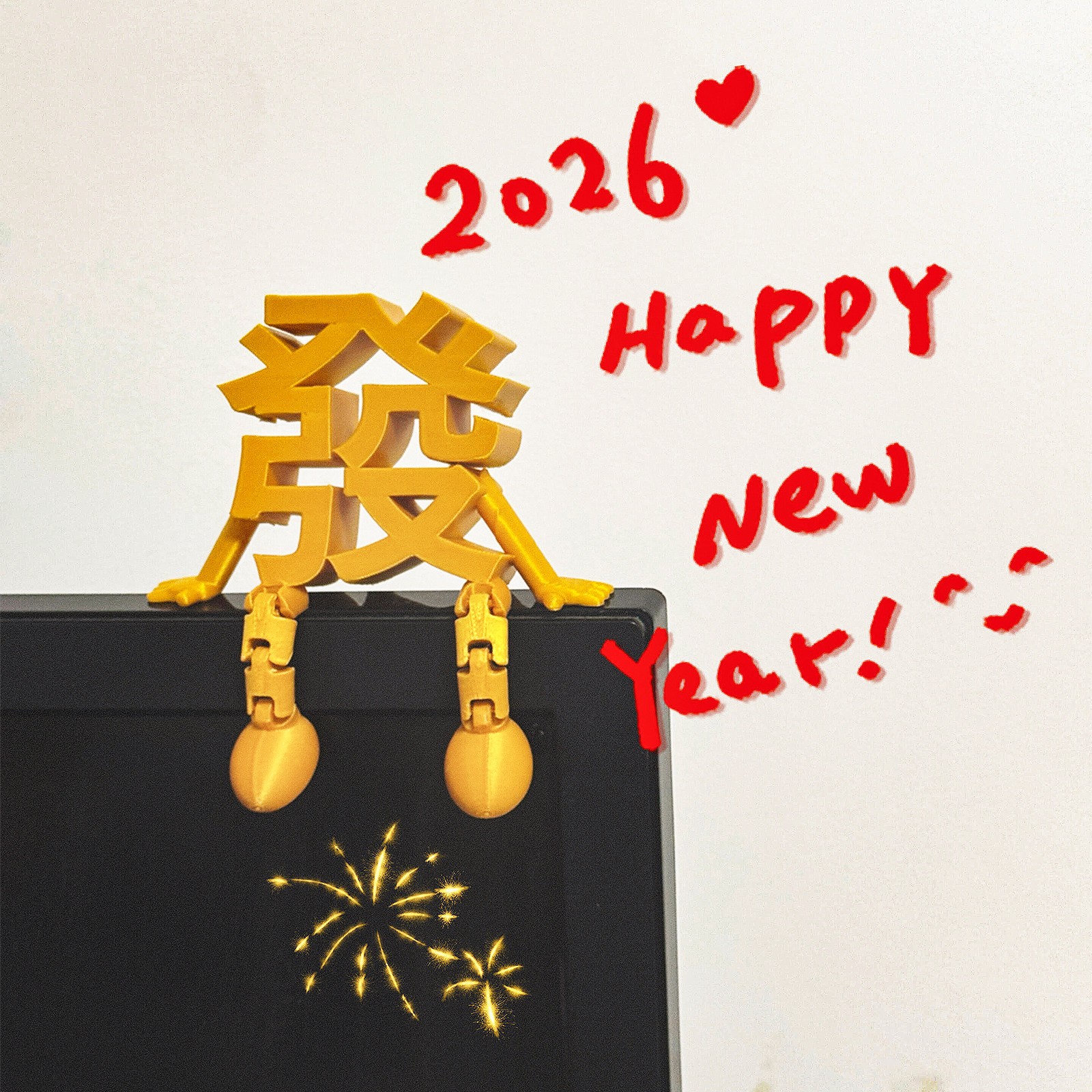 新年装饰品3D立体摆件玄关客厅桌面2026过马年春节喜庆氛围感布置