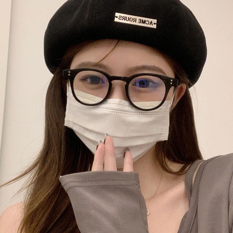 小框眼镜女gm小黑框素颜神器黑色圆形学生小脸近视眼镜可配高度数