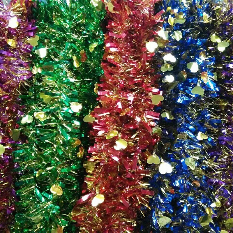 极速婚庆用品圣诞装饰加粗加密毛C条彩条拉花六一晚会布置彩带包