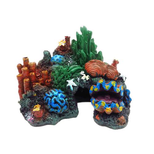 极速Aquarium Coraml Rock Hideouts Resin Mountain Cave Orname