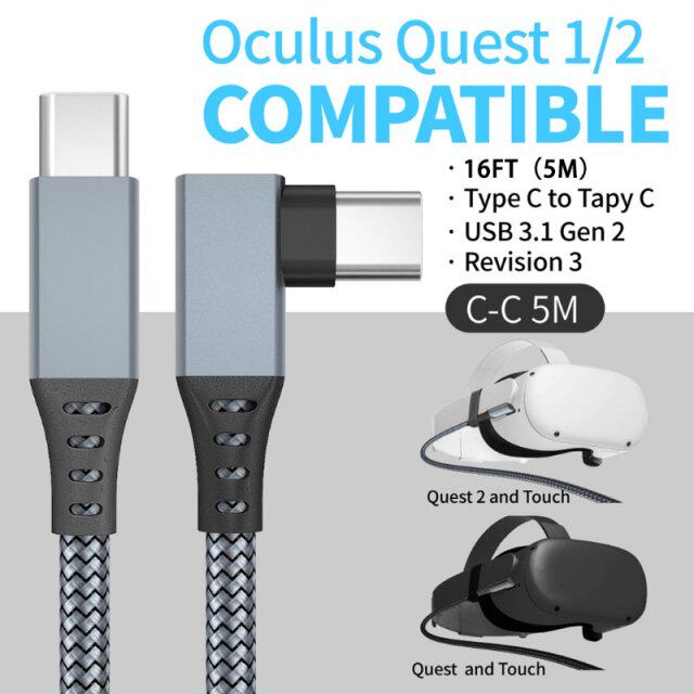 极速5M/16ft VR Link Cable USB C Cable Oculus Quest 2 Hi.gh S