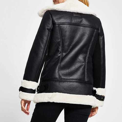 极速Ailegogo Autlumn Winter Coat Women Pu Faux Soft Leather