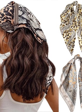 极速Haimedikang 60*60cm Square Silk Scarf Women Headband Fas