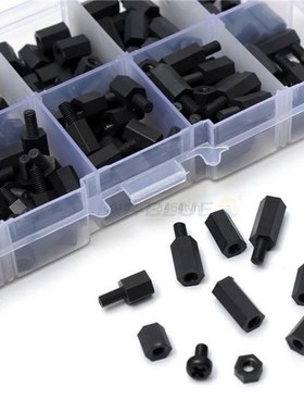 极速200Pcs/set M2 M2.5 M3 M4 Black/White HeNx Nylon Standoff