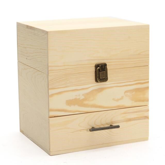 极速59 Slots Essential Oil Carrying Case AromPatherapy Woode