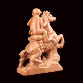 新品 饰开业礼品 桃木马上侯摆件桃木马摆件办公室用品家居V装