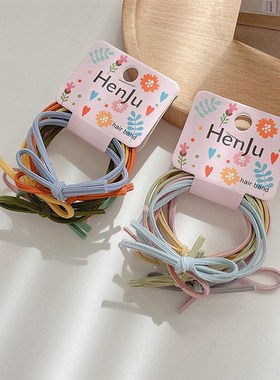 极速6pcs Pack Ins Style Simple Candy Color ElasticV Hair Tie