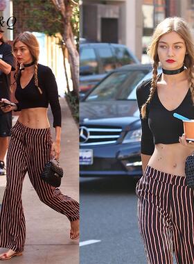 极速Gigi Hadid Set Shootinwg Fashion Suit  Summer New Leisur
