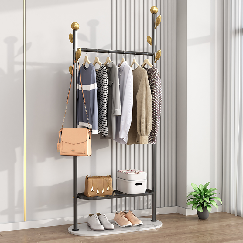 极速晾衣架落地卧室内折叠晒衣架家用多功M能挂衣架子简易单杆式