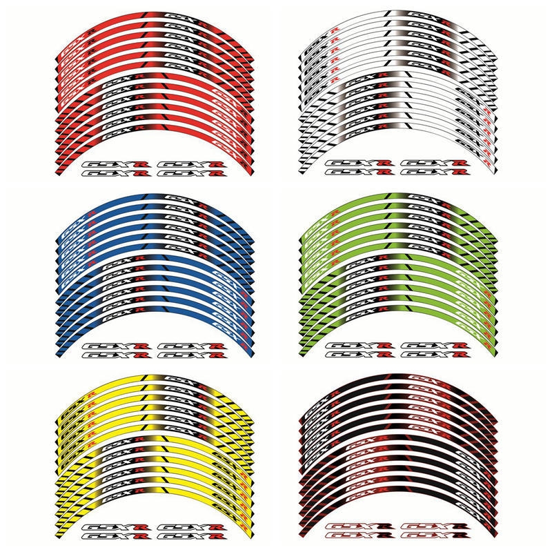 极速适用摩托车外轮m圈贴反光防水贴纸于铃木SUZUKI轮毂贴