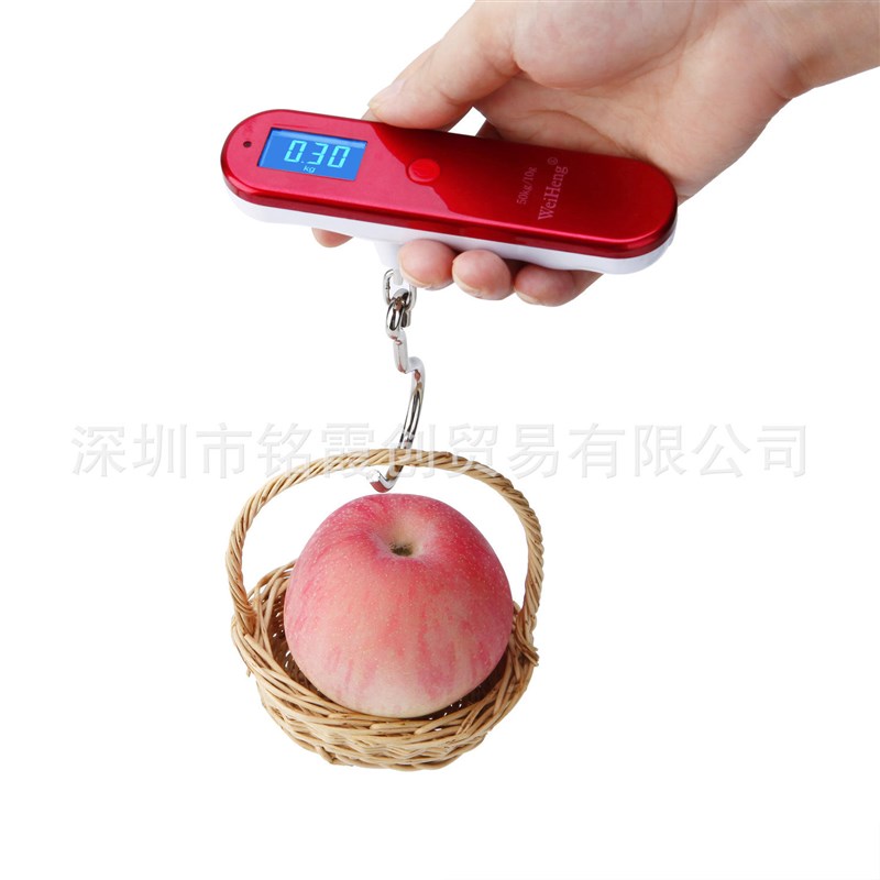 极速WH-A19钢琴喷漆q电子行李秤 便携行李手提秤 箱包称旅行秤50k